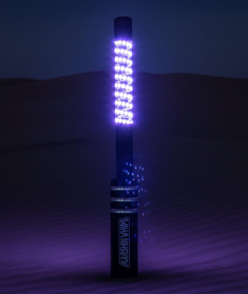 V2 Black Out LED Whip Set | Sleek Off-Road UTV Lights