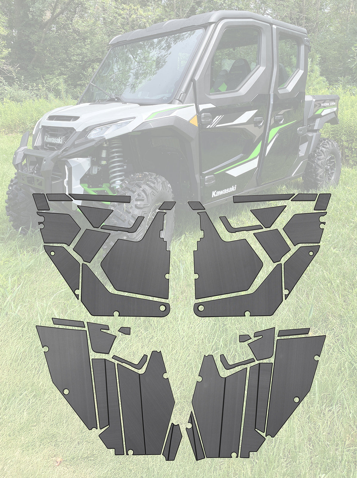 EVA Foam Door Panel Kit Kawasaki Ridge