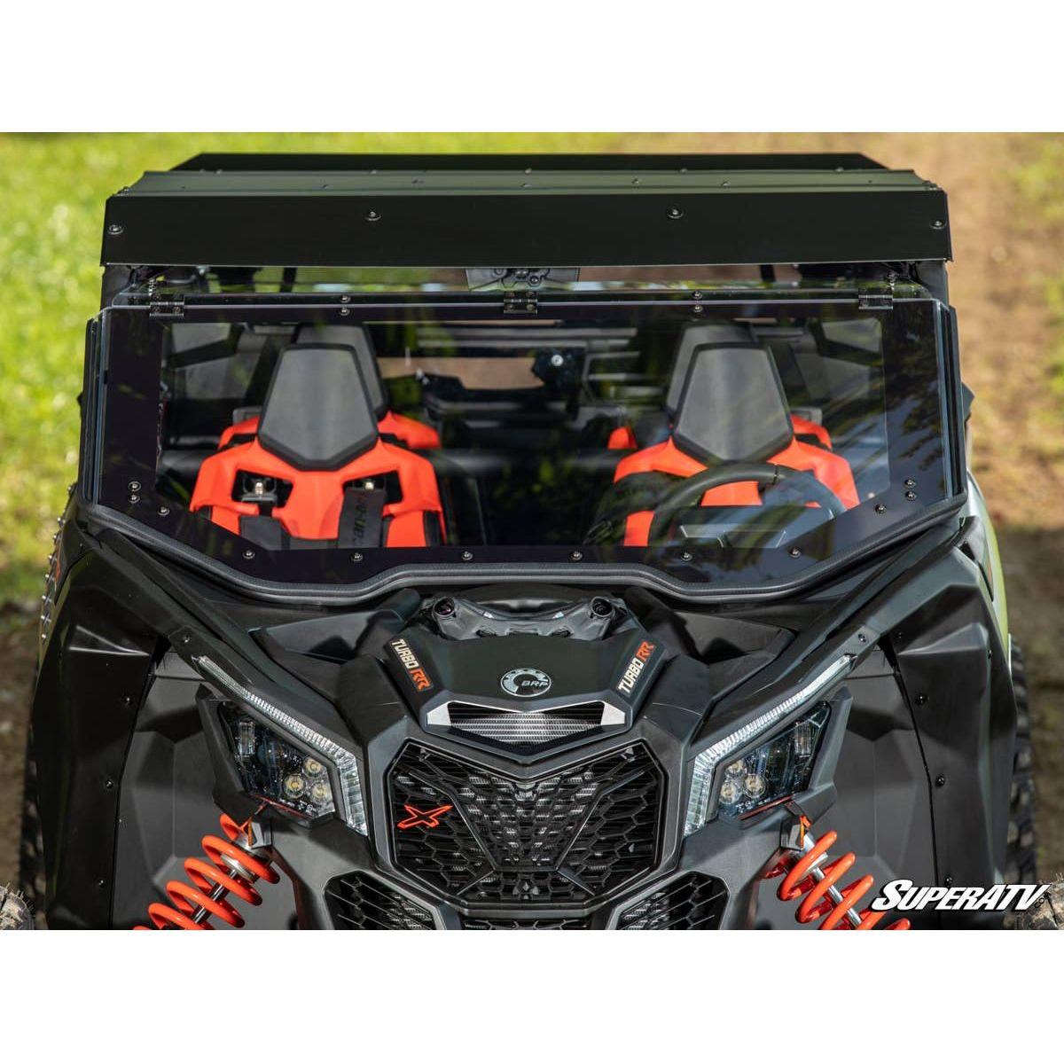 SuperATV 2017+ Can-Am Maverick X3 Maxdrive Power Flip Windshield