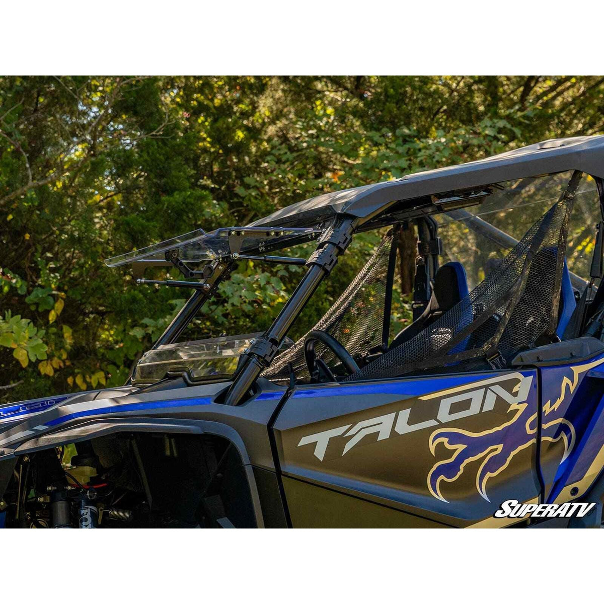SuperATV- Honda Talon 1000 Scratch Resistant Flip Windshield
